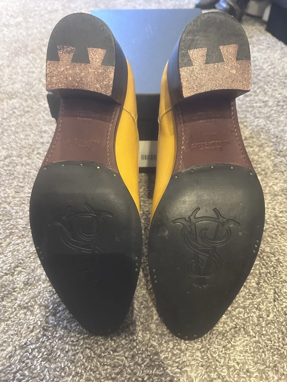 Angela Scott Yellow Leather Classic Lace-Up Oxford - Picture 5 of 8